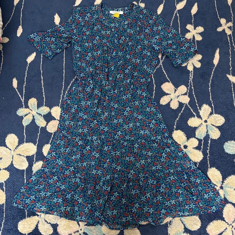 Gerard Darel Paris blue floral dress 36